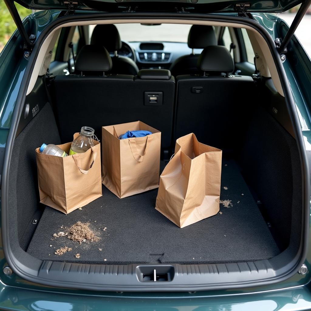 Coffre Peugeot 308 en désordre - CLEAN KRZ Caen
